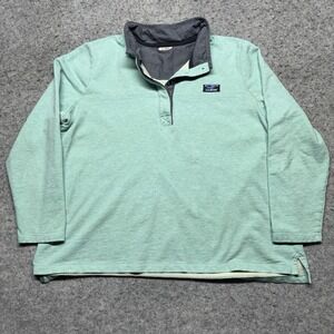 L.L. Bean Mint Green & Charcoal Pullover Crewneck Sweater Ladies XL
